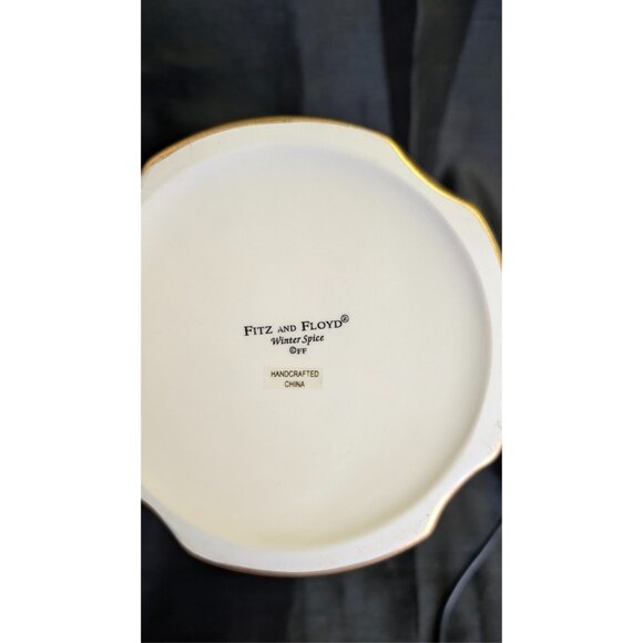 Fitz and Floyd WINTER SPICE Round Lidded Bowl Dish Christmas Table Decor W/ box - Picture 5 of 8